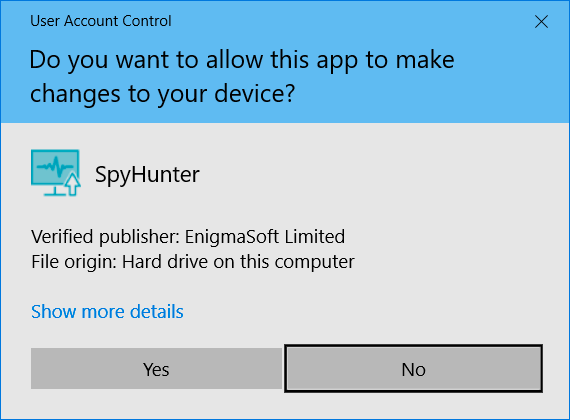 Click Yes to Download EnigmaSoft Diagnostic Uploader